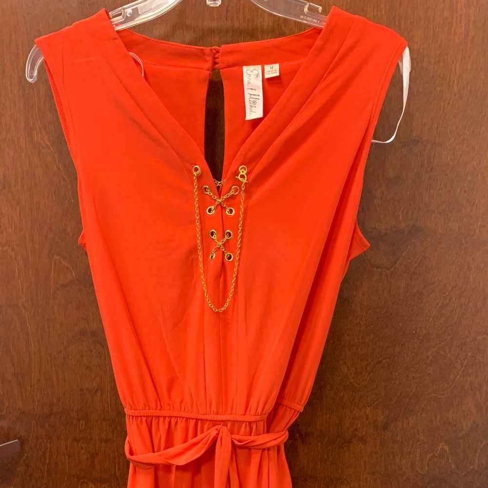 Emma Michelle red/orange romper.